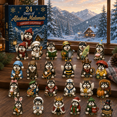 Alaskan Malamute Advent Calendar 2026 – 24 Days of Adorable Collectible Malamute Figurines