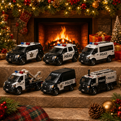 High-quality miniature model✨Police Vehicles Fleet Advent Calendar 2026 - 24-Day Festive Countdown