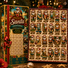 ✨24-Day Christmas Countdown Advent Calendar –Beach-vacation Santa Claus
