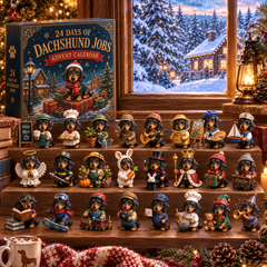 24 Days of Dachshund Jobs Advent Calendar 2026 – 24 Unique Collectible Dachshund Miniatures, Christmas Countdown Gift for Dog Lovers