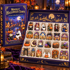 2026 Moonlit Halloween Town Advent Calendar – 24 Unique Miniature Collectibles in a Deluxe Gift Box