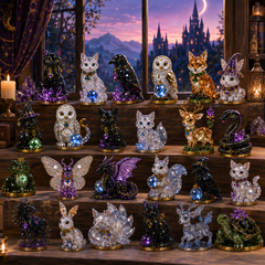 Mystic Familiar 24-Day Countdown Calendar 2026 – 24 Collectible Crystal Animal & Magical Creature Miniatures