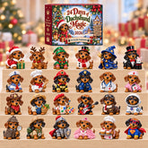 CHRISTMAS KICKOFF 40% OFF - 24 Days of Dachshund Magic Advent Calendar 2026 - 24-Day Festive Countdown, Acrylic Charms Blind Box - Gift For Dachshund Lovers AC0HT574