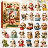 CHRISTMAS KICKOFF 40% OFF - A Day Of Shih Tzu Advent Calendar 2026 - 24-Day Festive Countdown, Acrylic Charms Blind Box - Gift For Shih Tzu Lovers AC0HT269