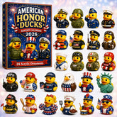 CHRISTMAS KICKOFF 40% OFF - American Honor Rubber Duck Advent Calendar 2026 - 24-Day Festive Countdown, Acrylic Charms Blind Box - Gift For Family & Friends