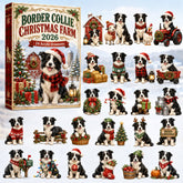 CHRISTMAS KICKOFF 40% OFF - Border Collie Christmas Farm Advent Calendar 2026 - 24-Day Festive Countdown, Acrylic Charms Blind Box - Gift For Border Collie Lovers AC0HT174