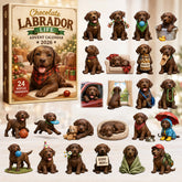 CHRISTMAS KICKOFF 40% OFF - Chocolate Labrador Life Advent Calendar 2026 - 24-Day Festive Countdown, Acrylic Charms Blind Box - Gift For Labrador Lovers AC0HT254