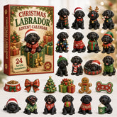 CHRISTMAS KICKOFF 40% OFF - Christmas Black Labrador Advent Calendar 2026 - 24-Day Festive Countdown, Acrylic Charms Blind Box - Gift For Labrador Lovers