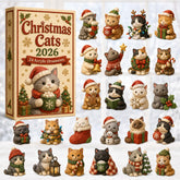 CHRISTMAS KICKOFF 40% OFF - Christmas Cat House Advent Calendar 2026 - 24-Day Festive Countdown, Acrylic Charms Blind Box - Gift For Cat Lovers