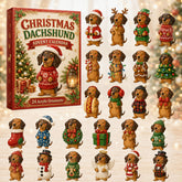 CHRISTMAS KICKOFF 40% OFF - Christmas Dachshund Advent Calendar 2026 - 24-Day Festive Countdown, Acrylic Charms Blind Box - Gift For Dachshund Lovers