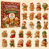 CHRISTMAS KICKOFF 40% OFF - Christmas Gingerbreads Advent Calendar 2026 - 24-Day Festive Countdown, Acrylic Charms Blind Box - Gift For Family Members