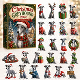 CHRISTMAS KICKOFF 40% OFF - Christmas Greyhound Advent Calendar 2026 - 24-Day Festive Countdown, Acrylic Charms Blind Box - Gift For Greyhound Lovers AC0HT407