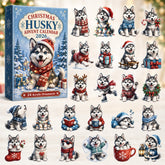 CHRISTMAS KICKOFF 80% OFF - Christmas Husky Advent Calendar 2026 - 24-Day Festive Countdown, Acrylic Charms Blind Box - Gift For Husky Lovers