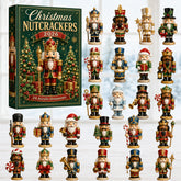 CHRISTMAS KICKOFF 40% OFF - Christmas Nutcrackers Green Advent Calendar 2026 - 24-Day Festive Countdown, Acrylic Charms Blind Box - Gift For Family & Friends