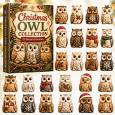 CHRISTMAS KICKOFF 40% OFF - Christmas Owl Advent Calendar 2026 - 24-Day Festive Countdown, Wooden Charms Blind Box - Gift For Owl Lovers AC0HT384