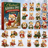 CHRISTMAS KICKOFF 40% OFF - Christmas Shiba Inu Advent Calendar 2026 - 24-Day Festive Countdown, Acrylic Charms Blind Box - Gift For Shiba Inu Lovers AC0HT201