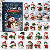 CHRISTMAS KICKOFF 40% OFF - Christmas Snowman Advent Calendar 2026 - 24-Day Festive Countdown, Acrylic Charms Blind Box - Gift For Family Members