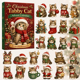 CHRISTMAS KICKOFF 40% OFF - Christmas Tabby Cat Advent Calendar 2026 - 24-Day Festive Countdown, Acrylic Charms Blind Box - Gift For Cat Lovers