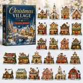 CHRISTMAS KICKOFF 40% OFF - Christmas Village Houses Advent Calendar 2026 - 24-Day Festive Countdown, Acrylic Charms Blind Box - Gift For Family & Friends