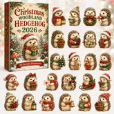 CHRISTMAS KICKOFF 40% OFF - Christmas Woodland Hedgehog Advent Calendar 2026 - 24-Day Festive Countdown, Acrylic Charms Blind Box - Gift For Woodland Lovers, Family & Friends AC0HT285