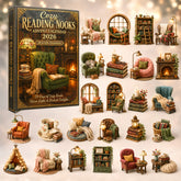 CHRISTMAS KICKOFF 40% OFF - Cozy Reading Nooks Advent Calendar 2026 - 24-Day Festive Countdown, Acrylic Charms Blind Box - Gift For Reading Lovers AC0HT424