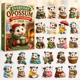 CHRISTMAS KICKOFF 40% OFF - Everyday Opossum Advent Calendar 2026 - 24-Day Festive Countdown, Acrylic Charms Blind Box - Gift For Opossum Lovers AC0HT512