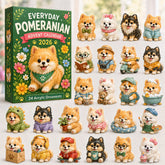 CHRISTMAS KICKOFF 40% OFF - Everyday Pomeranian Advent Calendar 2026 - 24-Day Festive Countdown, Acrylic Charms Blind Box - Gift For Pomeranian Lovers