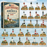 CHRISTMAS KICKOFF 40% OFF - Lighthouses of America Advent Calendar 2026 - 24-Day Festive Countdown, Acrylic Charms Blind Box - Gift For Ocean Lovers, Family & Friends AC0HT233
