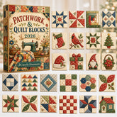 CHRISTMAS KICKOFF 40% OFF - Patchwork & Quilt Blocks Advent Calendar 2026 - 24-Day Festive Countdown, Acrylic Charms Blind Box - Gift For Quilting Lovers AC0HT522