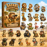 CHRISTMAS KICKOFF 40% OFF - Safari Adventure Crew Advent Calendar 2026 - 24-Day Festive Countdown, Acrylic Charms Blind Box - Gift For Safari Lovers AC0HT539