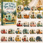 CHRISTMAS KICKOFF 40% OFF - Teardrop Camper Advent Calendar 2026 - 24-Day Festive Countdown, Acrylic Charms Blind Box - Gift For Campers, Family & Friends