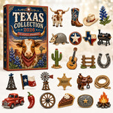 CHRISTMAS KICKOFF 40% OFF - Texas Collection Advent Calendar 2026 - 24-Day Festive Countdown, Acrylic Charms Blind Box - Gift For Texans, Family & Friends AC0HT551