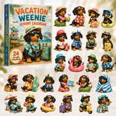 CHRISTMAS KICKOFF 40% OFF - Vacation Weenie Advent Calendar 2026 - 24-Day Festive Countdown, Acrylic Charms Blind Box - Gift For Dachshund Lovers