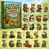 CHRISTMAS KICKOFF 40% OFF - Woodland Scout Animals Advent Calendar 2026 - 24-Day Festive Countdown, Acrylic Charms Blind Box - Gift For Scouts, Family & Friends AC0HT515