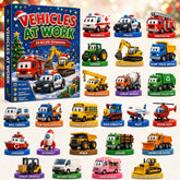 CHRISTMAS KICKOFF 40% OFF - Work Vehicles Advent Calendar 2026 - 24-Day Festive Countdown, Acrylic Charms Blind Box - Gift For Kids, Family & Friends
