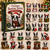 CHRISTMAS KICKOFF 40% OFF - Christmas Boston Terrier Advent Calendar 2026 - 24-Day Festive Countdown, Acrylic Charms Blind Box - Gift For Boston Terrier Lovers AC0NT016