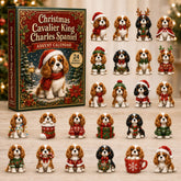CHRISTMAS KICKOFF 40% OFF - Christmas Cavalier King Charles Spaniel Advent Calendar 2026 - 24-Day Festive Countdown, Acrylic Charms Blind Box - Gift For Dog Lovers AC0NT086