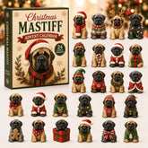 CHRISTMAS KICKOFF 40% OFF - Christmas Mastiff Advent Calendar 2026 - 24-Day Festive Countdown, Acrylic Charms Blind Box - Gift For Mastiff Lovers AC0NT216