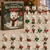 CHRISTMAS KICKOFF 40% OFF - Christmas West Highland Terrier Advent Calendar 2026 - 24-Day Festive Countdown, Acrylic Charms Blind Box - Gift For West Highland Terrier Lovers AC0NT051