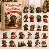 CHRISTMAS KICKOFF 40% OFF - Christmas With Dachshund Advent Calendar 2026 - 24-Day Festive Countdown, Acrylic Charms Blind Box - Gift For Dachshund Lovers AC0TH094