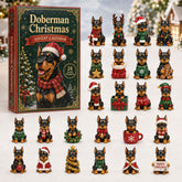 CHRISMAST KICKOFF 40% OFF - Doberman Christmas Advent Calendar 2026 - 24-Day Festive Countdown, Acrylic Charms Blind Box - Gift For Doberman Lovers AC0HA091