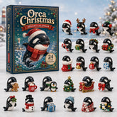 CHRISTMAS KICKOFF 40% OFF - Orca Christmas Advent Calendar 2026 - 24-Day Festive Countdown, Acrylic Charms Blind Box - Gift For Orca Lovers AC0HA148