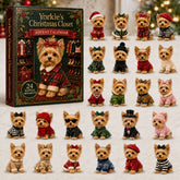 CHRISTMAS KICKOFF 40% OFF - Yorkie Christmas Closet Advent Calendar 2026 - 24-Day Festive Countdown, Acrylic Charms Blind Box - Gift For Yorkshire Terrier Lovers AC0NT065