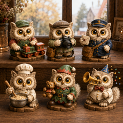 Owl Jobs Advent Calendar 2026 – 24 Days of Unique Collectible Owl Miniatures, Christmas Countdown Gift for Owl Lovers & Bird Lovers