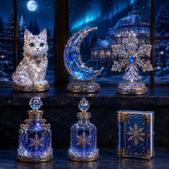 Moonlit Crystal Conservatory 2026 – 24-Day Crystal Miniature Countdown Calendar | Enchanted Winter Collectible Gift Set
