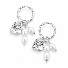 Elysian Pearl Hoop Earrings