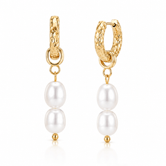 Poppi Pearl Hoop Earrings