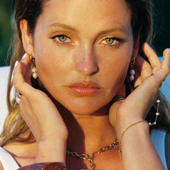 Poppi Pearl Hoop Earrings