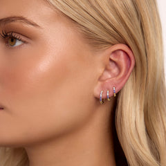 Violet Hoop Earrings