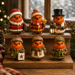 Robin Christmas Advent Calendar 2026 – 24 Days of Unique Collectible Robin Miniatures, Festive Countdown Gift for Bird Lovers & Garden Lovers